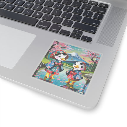 Rainy Day Ducks Kiss-Cut Stickers (4 Sizes)