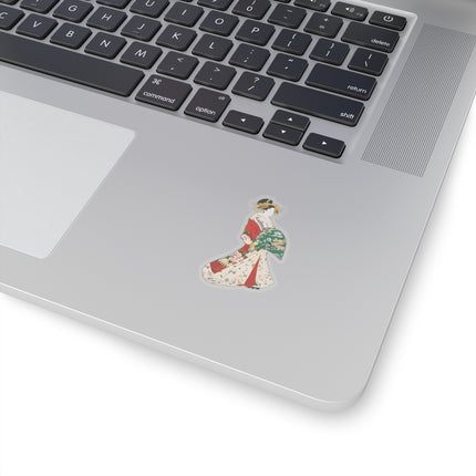 Japanese Woman by Hosoda Eishi Kiss-Cut Stickers (4 Sizes)