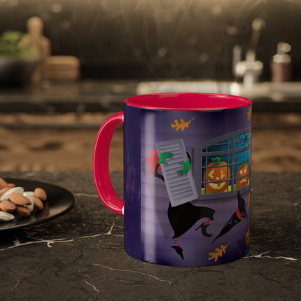 Whimsical Halloween Mischief Colorful Mugs, 11oz