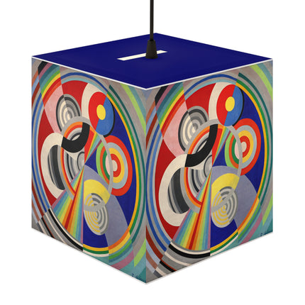 Rythme No. 1 by Robert Delaunay Light Cube Lamp