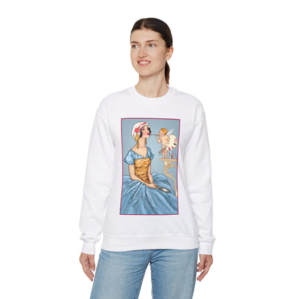 The Enchanting Painter: A Fairy's Artistic Touch Heavy Blend™ Crewneck Sweatshirt