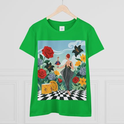 🌹🖤 The Rose Garden Dollmaker Cotton Tee – Art Deco Fashion Fantasy
