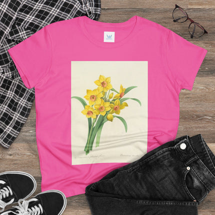 Choix des plus belles fleurs, Plate 052 by Pierre Joseph Redouté  Women's Midweight Cotton Tee