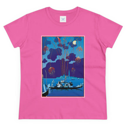 Fireworks in Venice by George Barbier Women's Midweight Cotton Tee