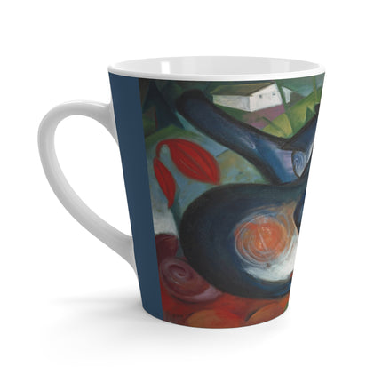 Two Cats, Blue and Yellow by Franz Marc Latte Mug