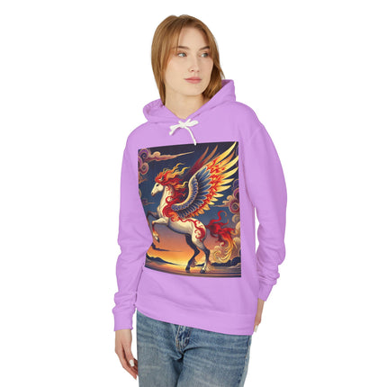 Flame-Winged Horse at Sunset Hoodie