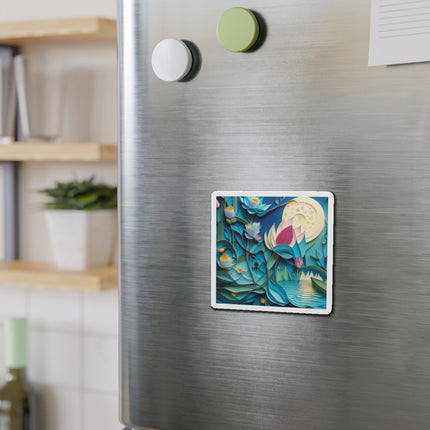Ethereal Moonlit Lake Die-Cut Magnets (4 Sizes)