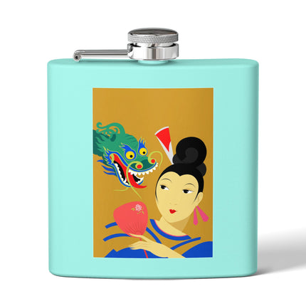 Dragon Fan Flask – Bold Chinese Fantasy & Elegant Strength
