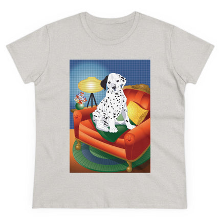 A Dalmatian's Cozy Corner Women's Midweight Cotton Tee