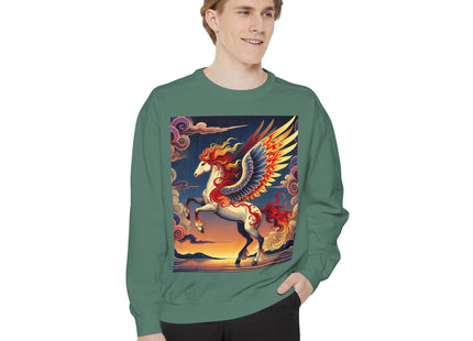 Flame-Winged Horse at Sunset Sweatshirt