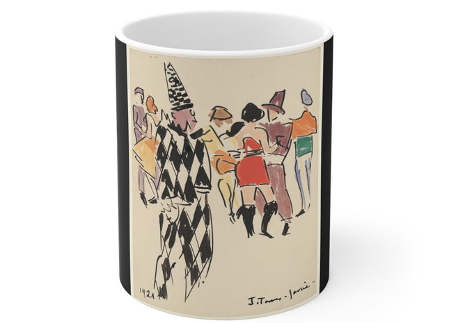 Artists’ Ball, Harlequin and Dancers by Joaquin Torres-Garcia Ceramic Mug 11oz