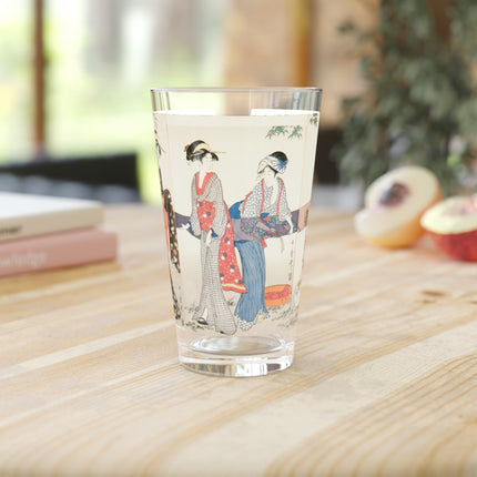 Drying and Stretching Cloth by Kitagawa Utamaro Glass, 16oz