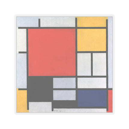 Composition with Red, Yellow, Blue, and Black by Piet Mondrian Kiss-Cut Stickers (4 Sizes)