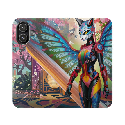🦊🦋 Cyber Kitsune Butterfly Guardian Phone Case – Neon Magic & Digital Dreams