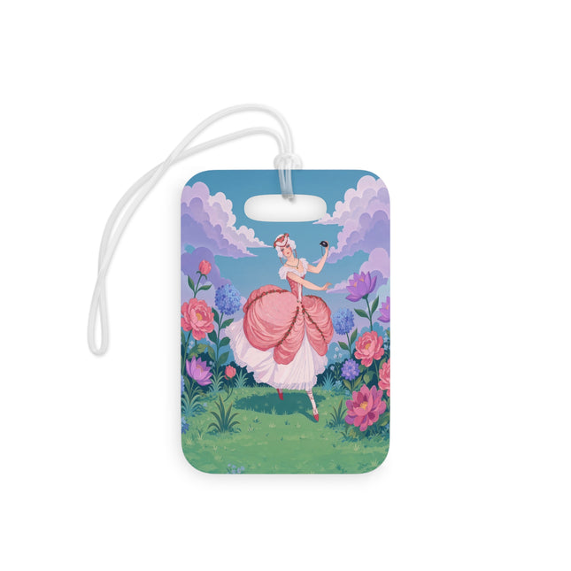 🎭🌸 The Lady Of The Secret Masquerade Luggage Tag – Art Deco Garden Fantasy