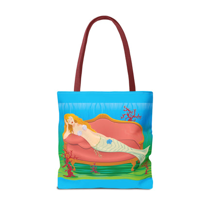 A Mermaid's Peaceful Refuge Tote Bag (AOP)