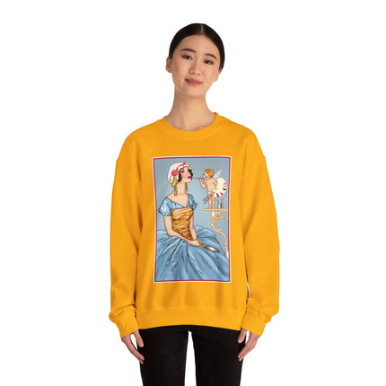 The Enchanting Painter: A Fairy's Artistic Touch Heavy Blend™ Crewneck Sweatshirt
