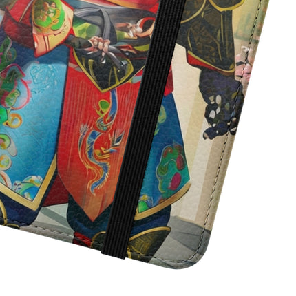 🦁🦊⚔️ Cyberpunk Lion Samurai Flip Case – Futuristic Honor & Kitsune Spirit