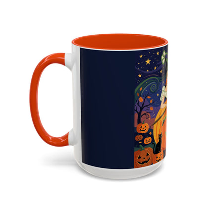 🧙‍♀️🎃 The Witch Of Pumpkin Moon Hollow Colorful Mug – Whimsical Halloween Magic