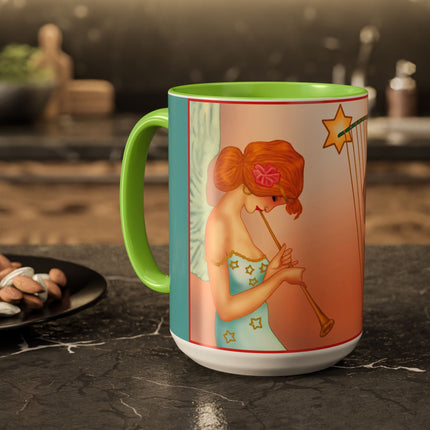 Heavenly Angel Duet Colorful Mugs (11oz, 15oz)