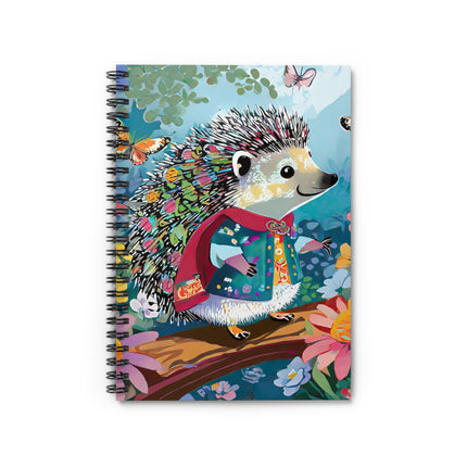 Cute Hedgehog Spiral Notebook - Ruled Line