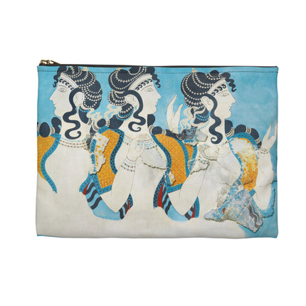 Reproduction of Ladies in Blue Accessory Pouch – Emile Gilliéron Minoan Fresco Design