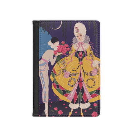 🌹🌙 The Queen Of The Midnight Roses Passport Cover – Art Deco Garden Fantasy