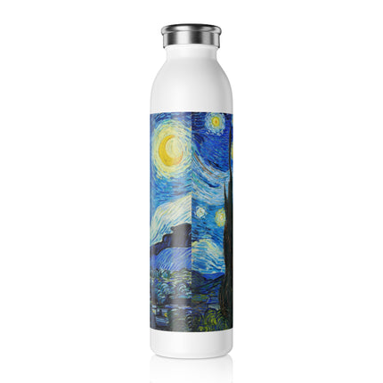 The Starry Night by Vincent Van Gogh Slim Water Bottle