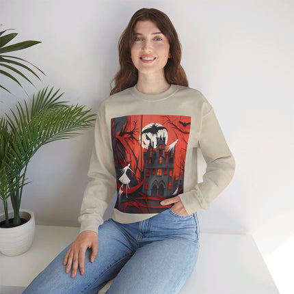 Halloween Night Scene Unisex Heavy Blend™ Crewneck Sweatshirt