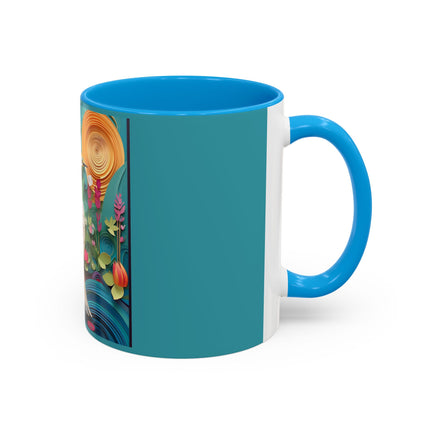 Elegant Egret Oasis Colorful Mugs (11oz, 15oz)