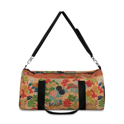 Japanese Fan Flower Pattern I by G.A. Audsley Duffle Bag