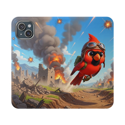 🐦✈️ The Cardinal Dive Bomber Flip Case – Bold Flight & Fearless Adventure