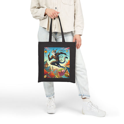 The Springbound Sentinel Cotton Canvas Tote Bag – Agility, Grace & Spring Vitality