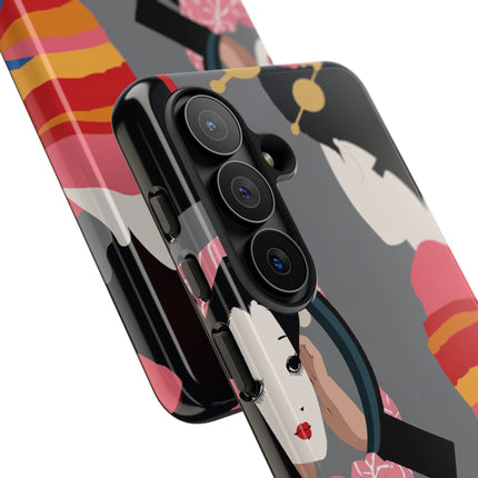 Geisha Mirror Phone Case – Elegant Reflection & Timeless Beauty