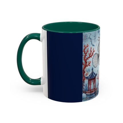 Lionfish & Lantern Colorful Mug – Mystical Ocean & Asian Harmony