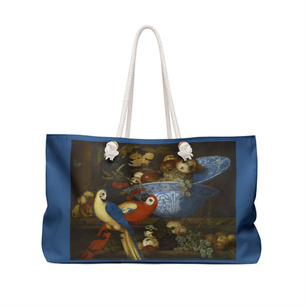 Still Life With Two Parrots by Balthasar van der Ast Weekender Bag