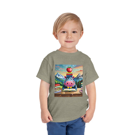 Hippos Hit the Books Toddler Short Sleeve Tee