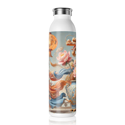 Golden Dragon & Lantern Lady Slim Water Bottle 20oz – Imperial Dragon & Elegant Harmony