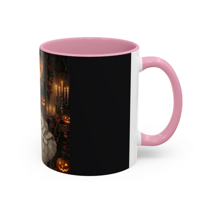 🌙🎃 The Moonlit Pumpkin Parlor Colorful Mug – Elegant Halloween Charm