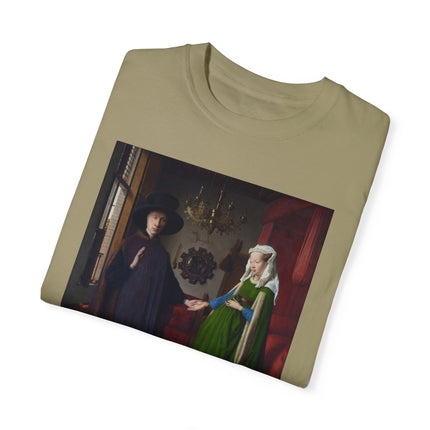 Arnolfini Portrait by Jan Van Eyck Unisex Garment-Dyed T-shirt