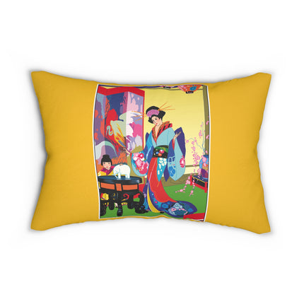A Timeless Journey by Umberto Brunelleschi Spun Polyester Lumbar Pillow
