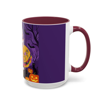 🎭🌹 The Harlequin Rose Masquerade Colorful Mug – Theatrical Halloween Romance