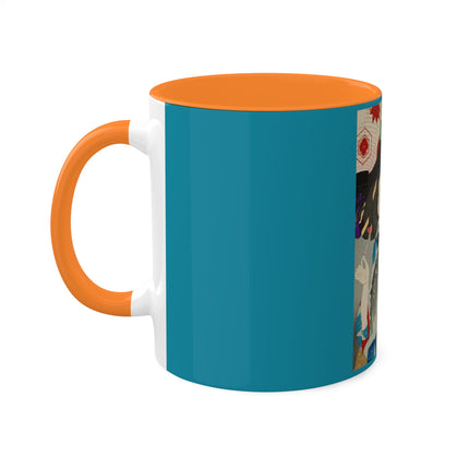 Looking Observant; The Appearance of a Kyoto Waitress of the Meiji Era by Tsukioka Yoshitoshi Colorful Mugs, 11oz