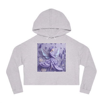 Lavender Fairy Women’s Cropped Hooded Sweatshirt