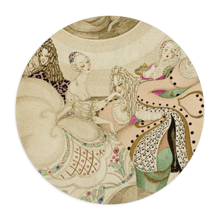 Sur talons rouges (On Red Heels) pl 01 by Gerda Wegener Mouse Pad, Round and Rectangle