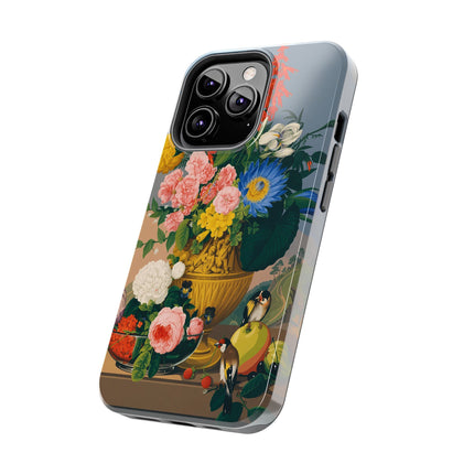 🌺🐦 The Garden Of Golden Birds Phone Case – Art Deco Floral Elegance
