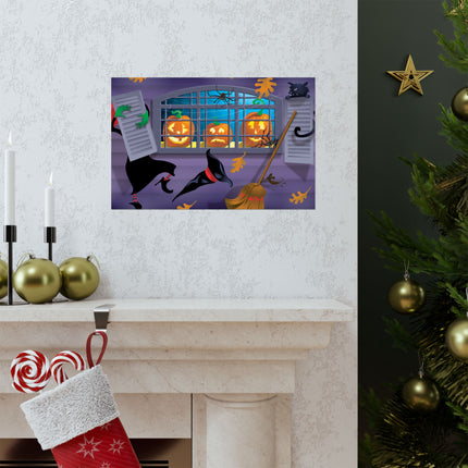 Whimsical Halloween Mischief Matte Horizontal Posters