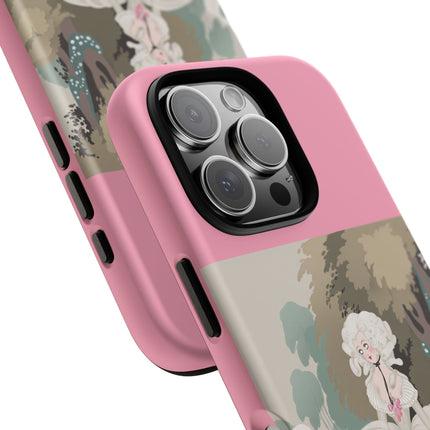 Rococo Garden Reader Phone Case – Whimsical Elegance & Timeless Charm