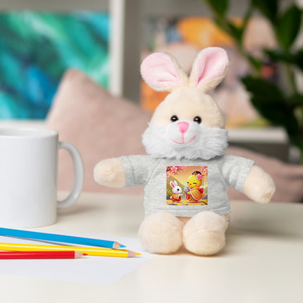 Whimsical Springtime Exchange Stuffed Animals with Tee