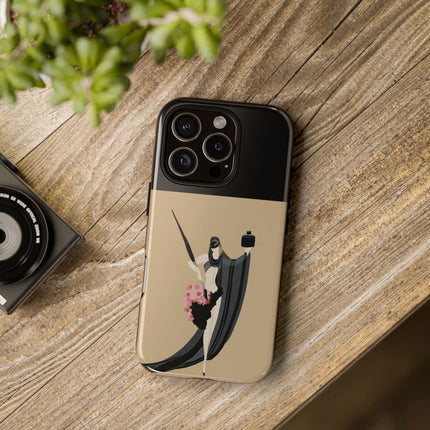Dancer with Ink & Blossoms Phone Case – Elegant Grace & Artistic Poise